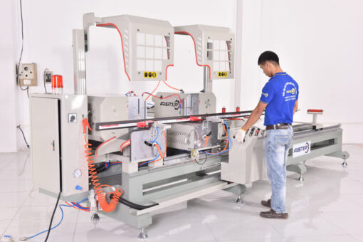 Máy cắt nhôm 2 đầu F88 4